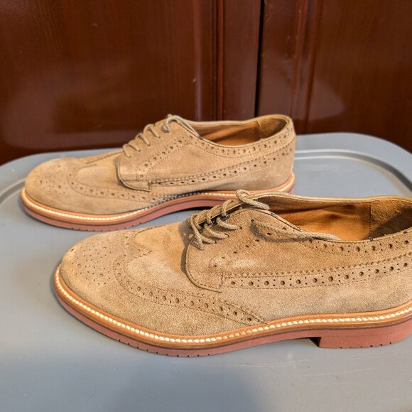 J Crew Kenton Suede Wingtip Dress Shoe US 8.5 - Picture 3 of 7